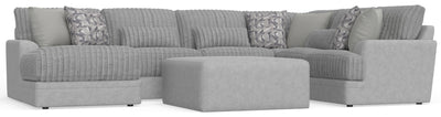 Titan - 3 Piece Sectional With Comfort Coil Seating, 9 Included Accent Pillows And 1 Included Cocktail Ottoman (Left Side Facing Chaise) - Moonstruck