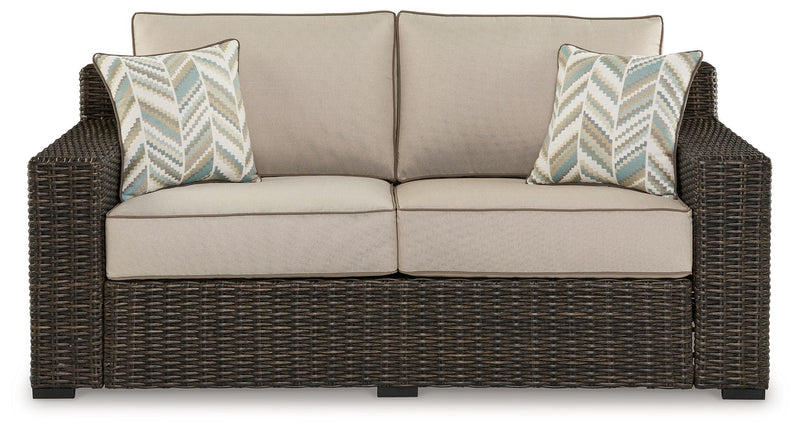 Coastline Bay - Brown - Loveseat W/Cushion.