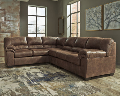 Signature Design by Ashley® Stationary Sectionals Dark Brown / 3 Pc. Sectional Bladen - Sofa - Sectional (Black Friday)