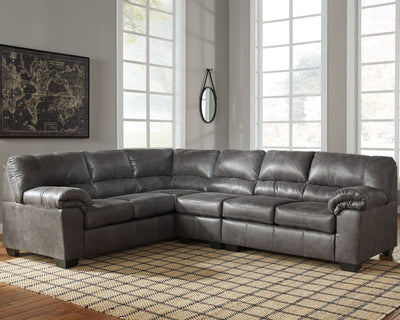 Signature Design by Ashley® Stationary Sectionals Dark Gray / 3 Pc. Sectional Bladen - Sofa - Sectional (Black Friday)